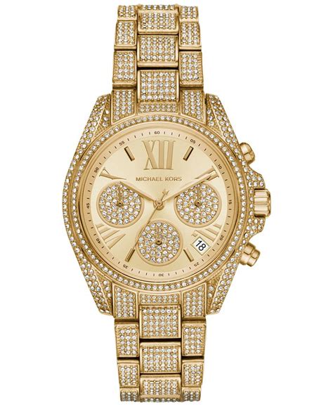 Michael Kors Women's Chronograph Mini Bradshaw Pavé Crystal 